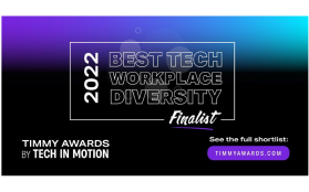 Award finalist, Timmy Awards, best tech workplace diversity,  2022