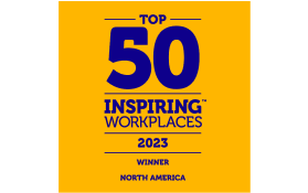 Award winner, top 50 inspiring workplaces 2023